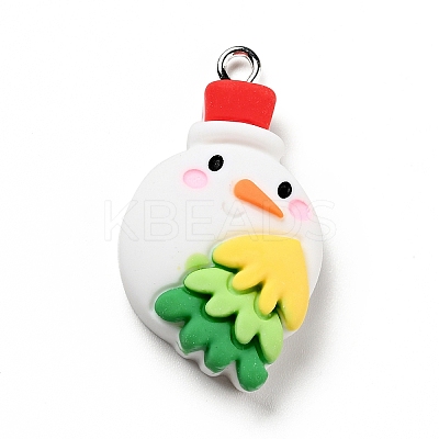 Christmas Opaque Resin Pendants LS-RESI-G043-B02-1