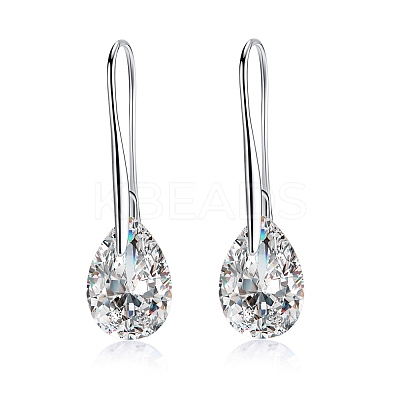 Platinum Tone Stainless Steel Dangle Earrings EJEW-EE0002-06A-1