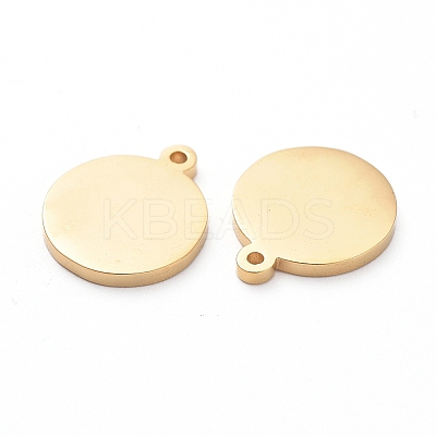 PVD Vacuum Plating 304 Stainless Steel Stamping Blank Tag Charms X-STAS-G215-10-G02-1