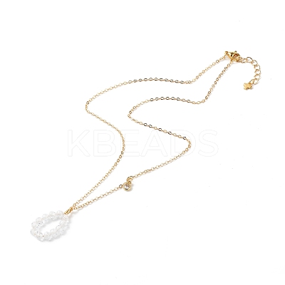 Brass Cubic Zirconia Pendant Necklace NJEW-JN03531-01-1