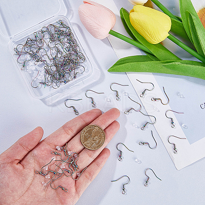 80Pcs Ion Plating(IP) 304 Stainless Steel French Earring Hooks STAS-SP0001-81-1