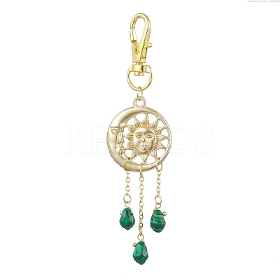 Alloy Moon & Sun Pendant Decorations HJEW-JM02002-1