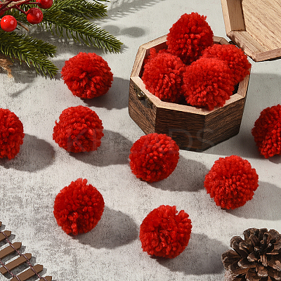 24Pcs Wool Soft Pompom Ball DIY-SC0031-31C-01-1