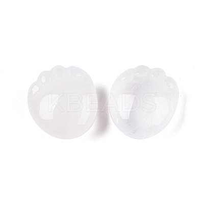 Natural Quartz Crystal Footprint Figurines DJEW-N003-02J-1