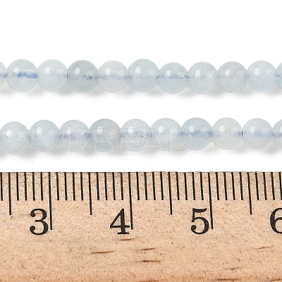 Natural Aquamarine Beads Strands G-D327-B01-4mm-1