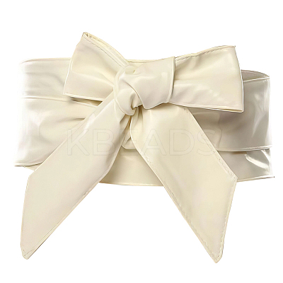 Bowknot PU Leather Wrap Around Waist Bands AJEW-WH20033-042F-1