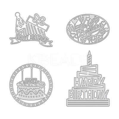 Birthday Carbon Steel Cutting Dies Stencils DIY-DM0001-010MP-1