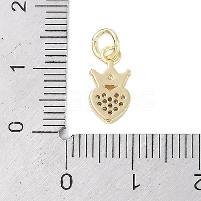 Rack Plating Brass Micro Pave Clear Cubic Zirconia Charms KK-Z060-18G-1