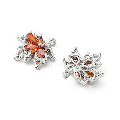 SHEGRACE Brass Cubic Zirconia Charms XGRQ3P644-614P-1