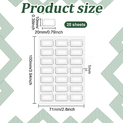 32Pcs Transparent Acrylic Double-sided Adhesive Stickers FIND-WH0139-98C-1