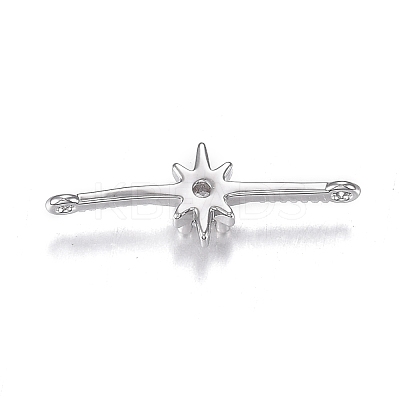 Brass Micro Clear Cubic Zirconia Links ZIRC-F120-096P-1
