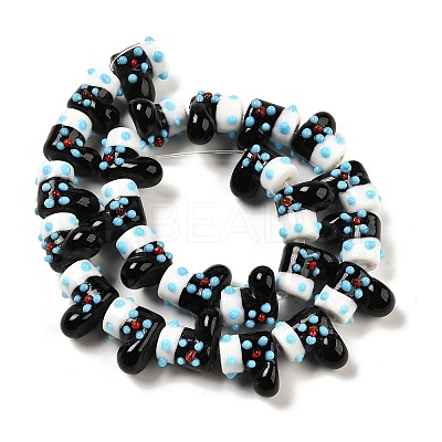 Handmade Lampwork Bumpy Beads Strands LAMP-U001-01D-1-1