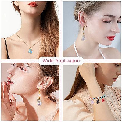 60Pcs 6 Colors Alloy Enamel Pendants ENAM-SZ0004-05-1