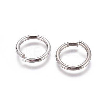 Tarnish Resistant 304 Stainless Steel Open Jump Rings STAS-E464-09E-P-1