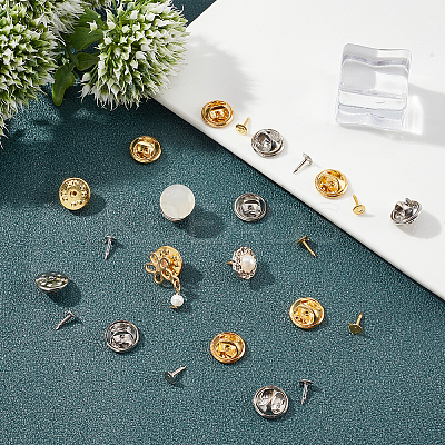120Set 2 Colors Iron Lapel Pin Backs IFIN-SC0001-41-1