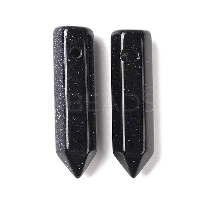 Synthetic Blue Goldstone Pointed Pendants G-D460-01F-1