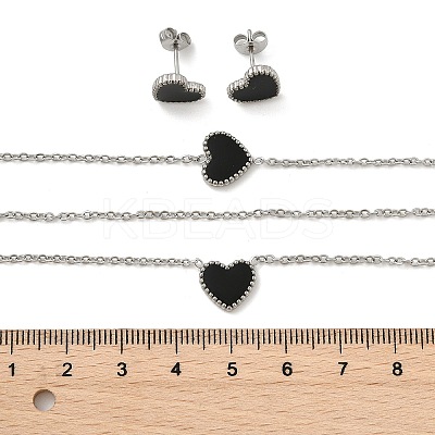 304 Stainless Steel Jewelry Sets SJEW-H129-22P-1