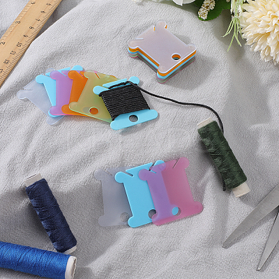 200Pcs 5 Colors PVC Plastic Thread Winding Boards TOOL-SC0001-82-1