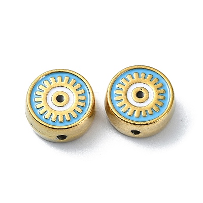 Ion Plating(IP) 304 Stainless Steel Enamel Beads STAS-Q318-13A-1