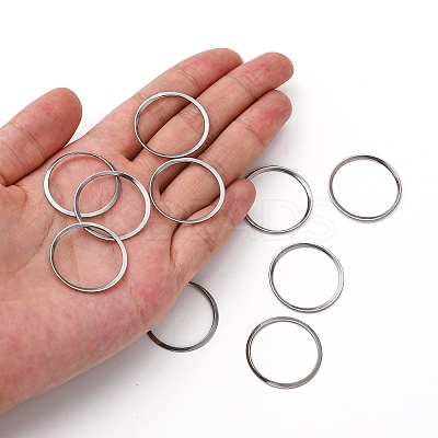 Tarnish Resistant 201 Stainless Steel Linking Rings STAS-F192-001P-03-1