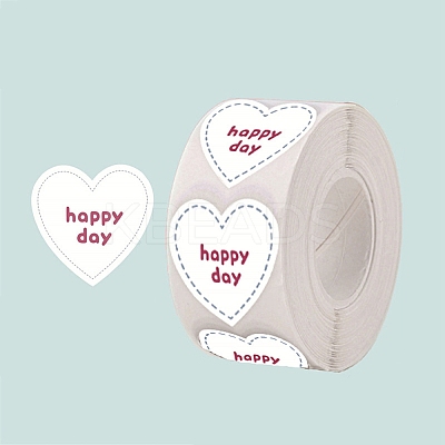 500Pcs Heart with Thank You Roll Stickers DIY-U008-01A-1