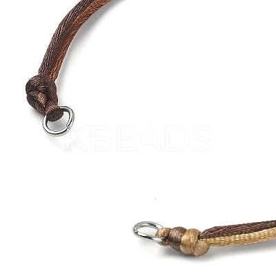 Gradient Color Adjustable Braided Nylon Cord Bracelet Making AJEW-JB01163-01-1