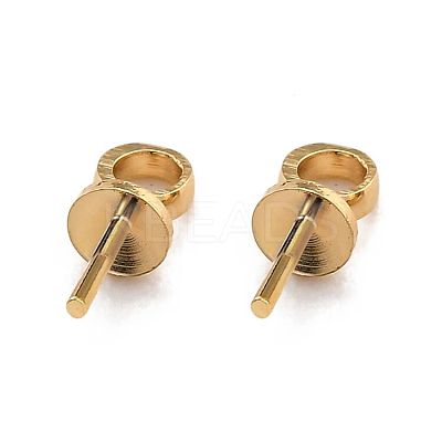 Brass Cup Pearl Peg Bails Pin Pendants KK-H759-29B-G-1