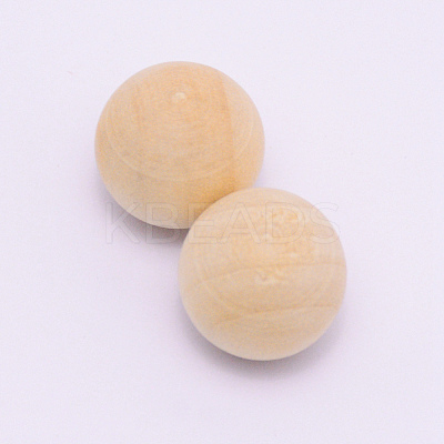 Natural Wooden Round Ball WOOD-T029-01G-1