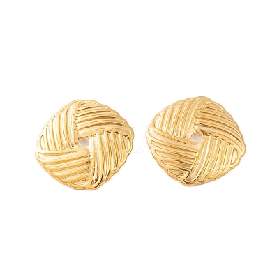 Ion Plating(IP) 304 Stainless Steel Stud Earrings for Women EJEW-P279-48G-1