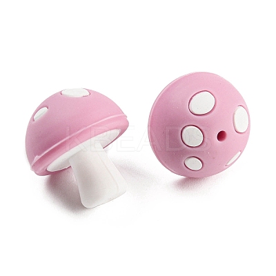 Mushroom Food Grade Silicone Focal Beads LS-SIL-Z011-01-1