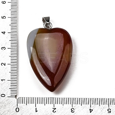 Natural Red Agate Pendants G-F820-04P-04-1