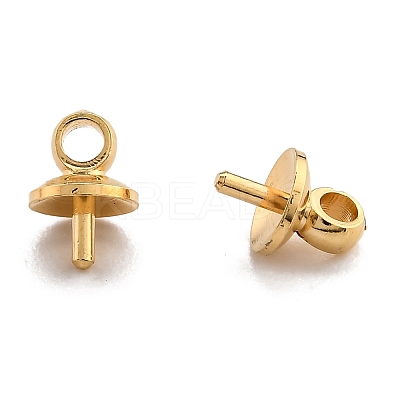 Brass Cup Pearl Peg Bails Pin Pendants KK-H759-29C-G-1