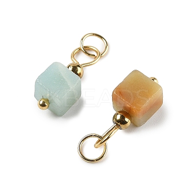 Natural Flower Amazonite Pendants STAS-Z129-01G-02-1