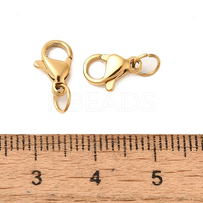 Ion Plating(IP) 304 Stainless Steel Lobster Claw Clasps LS-STAS-AB10-G-02-1