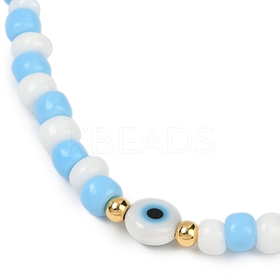 2Pcs Glass Seed Beads Stretch Bracelets for Women BJEW-JB11693-1