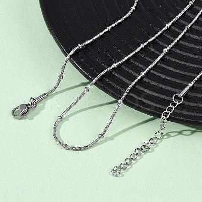 1.2MM 304 Stainless Steel Satellite Chain Necklaces NJEW-T016-21A-P-1