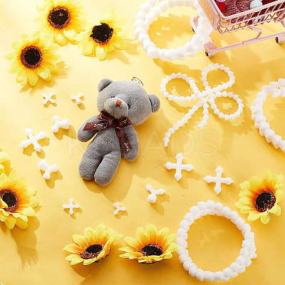 4 Sets 4 Style Polyoxymethylene(POM) Toy Skeleton Joint for DIY Plush Doll DIY-OC0009-34-1