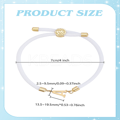 1pc Adjustable Nylon Cord Slider Bracelets for Women BJEW-LP0001-33A-G-1