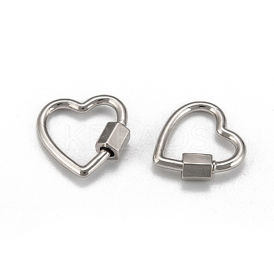 Brass Screw Carabiner Lock Charms LS-KK-T047-04P-1