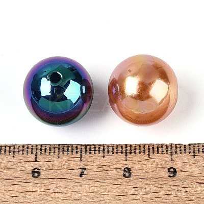 UV Plating Opaque Acrylic Beads PACR-T019-01M-1