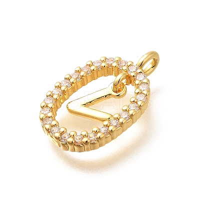 Brass Micro Pave Cubic Zirconia Pendants ZIRC-P123-01G-V01-1