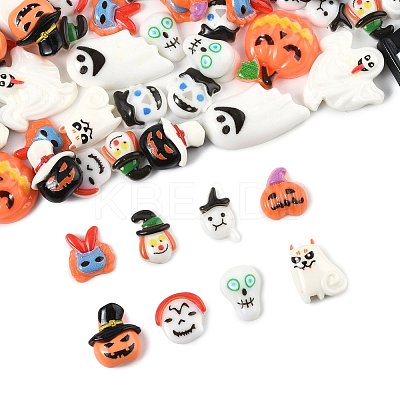 14 Styles Halloween Theme Luminous Resin Decoden Cabochons CRES-FS0001-29-1