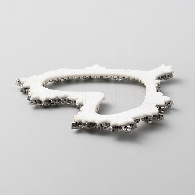 Hollow Heart Handicraft Beading Felt Appliques PATC-WH0007-20-1