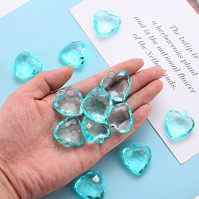 Transparent Acrylic Pendants LS-TACR-T024-03B-946-1