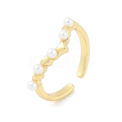 Heart Brass Open Cuff Rings for Women LS-RJEW-R011-02G-1