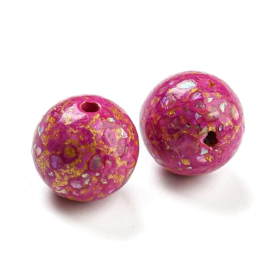 Spray Painted Natural White Shell Beads BSHE-B006-01B-1