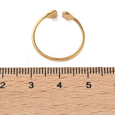 304 Stainless Steel Cuff Open Rings SA-CBAD22F-01G-C-1