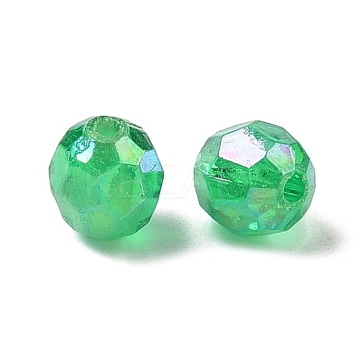 Eco-Friendly Transparent Acrylic Beads TACR-PL642-8mm-18-1