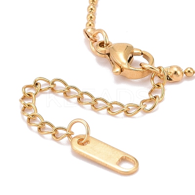PVD Vacuum Plating 304 Stainless Steel Ball Chains Bracelets BJEW-JB06270-1