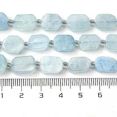 Natural Aquamarine Beads Strands G-C098-A10-01-1